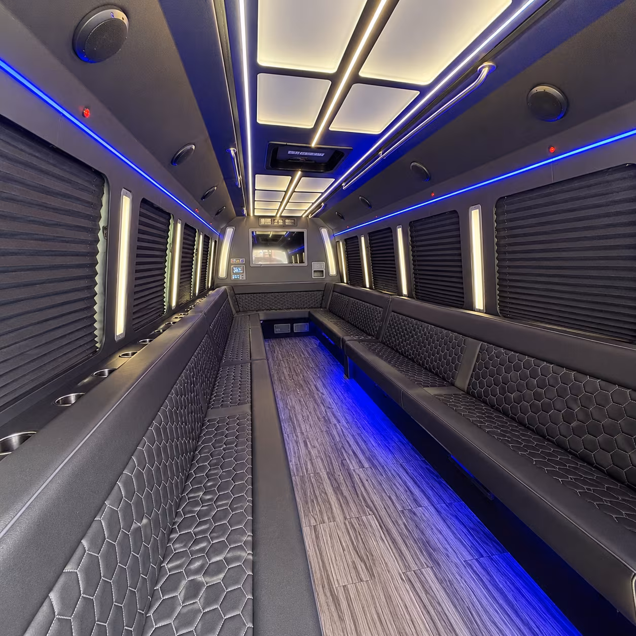 wichita 30 passenger party bus interior
