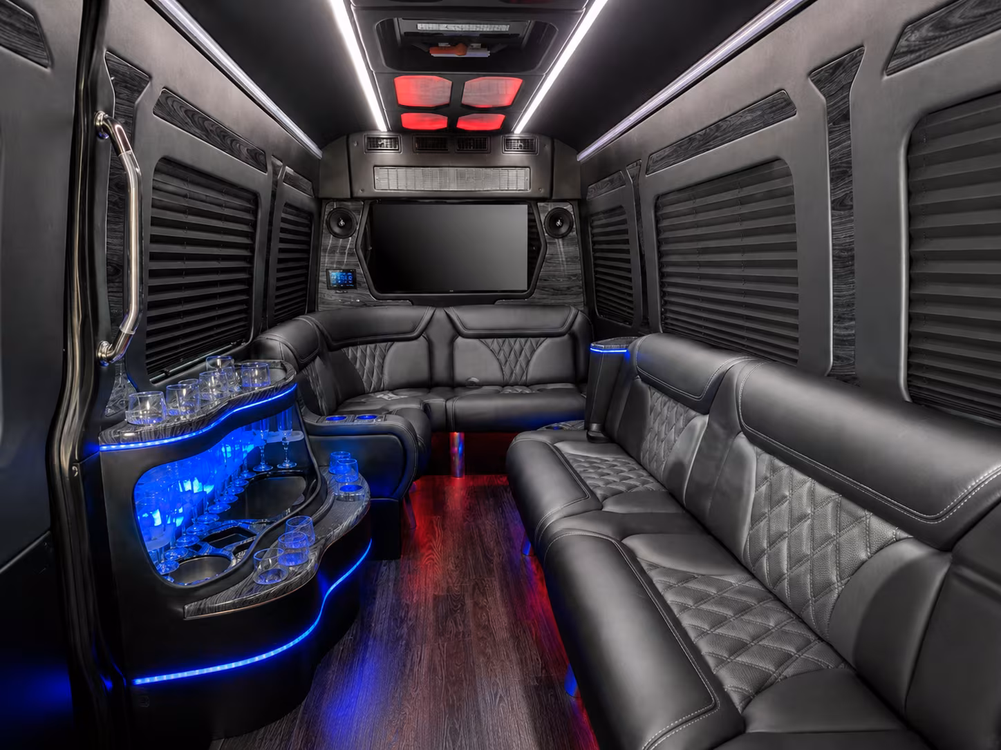 wichita 50 passenger party bus interior
