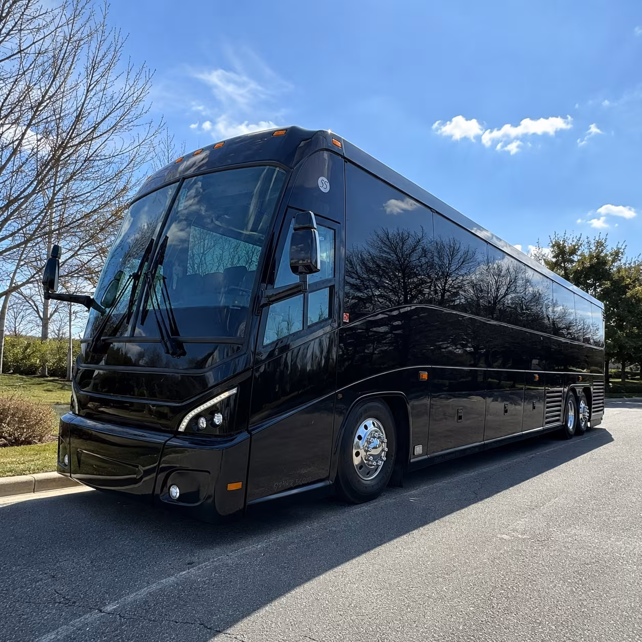 wichita charter bus services exterior