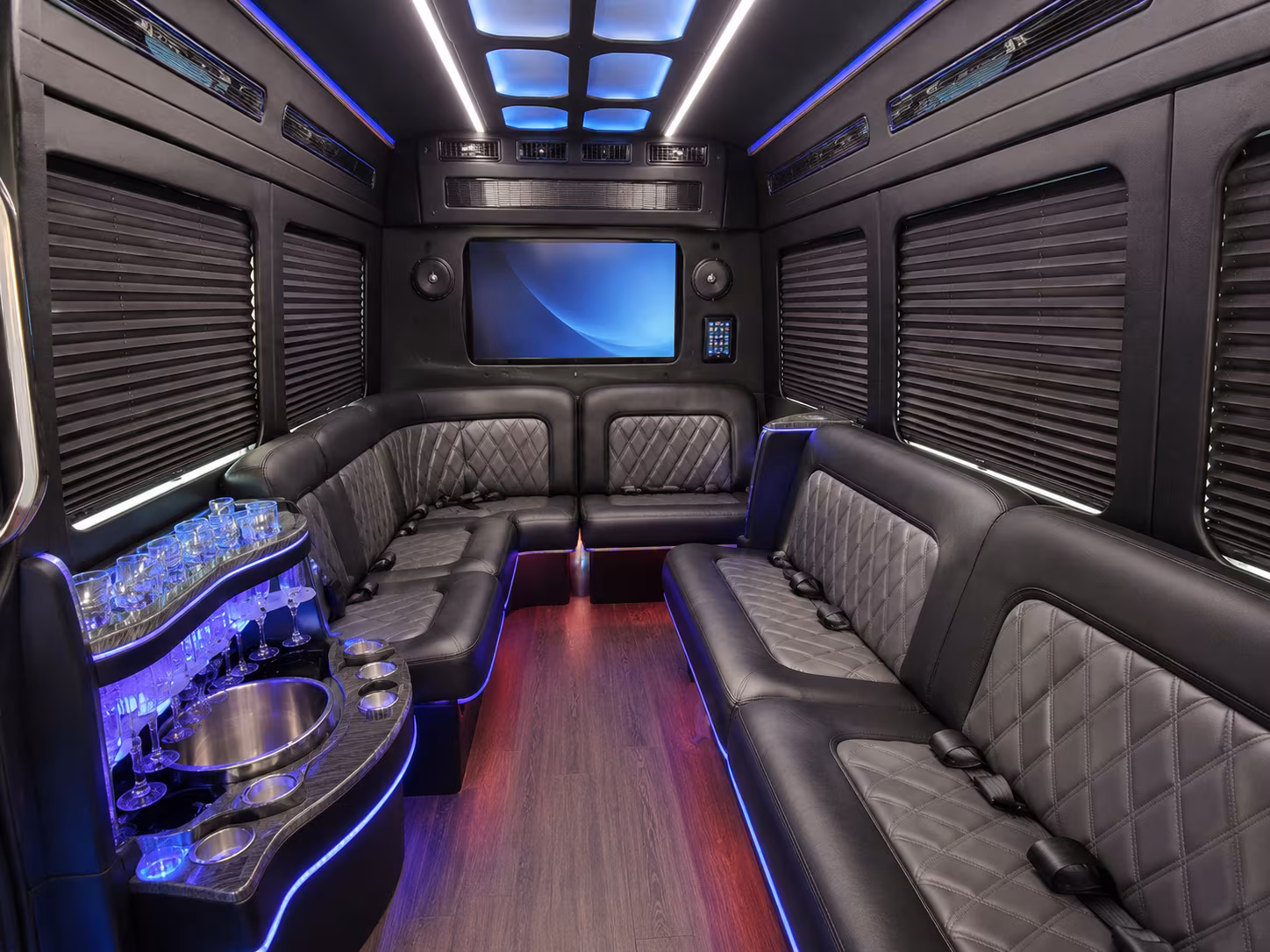 wichita party bus interior